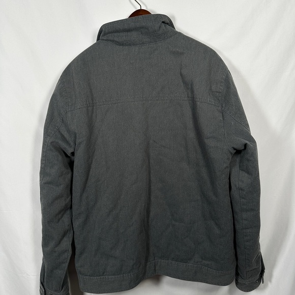 Quiksilver mens sherpa lined canvas jacket warm workwear zip front XL gray - Picture 3 of 15